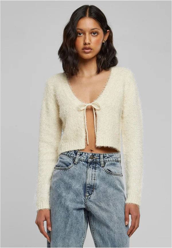 TIED CROPPED  - Strickjacke - whitesand