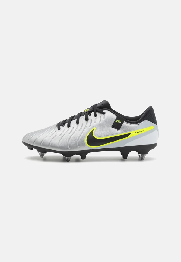 TIEMPO LEGEND 10 ACADEMY - Fußballschuh Nocken - metallic silver/black/volt