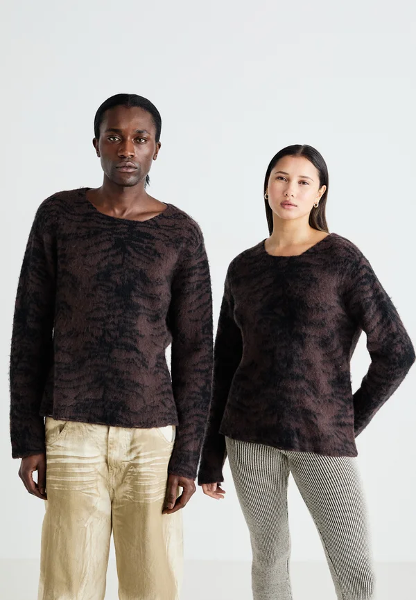 TIGER JUMPER UNISEX - Strickpullover - multi-coloured/dark brown/black