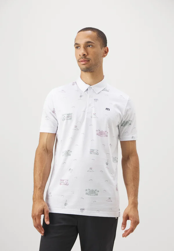TIKI MAPES PRINT - Poloshirt - white