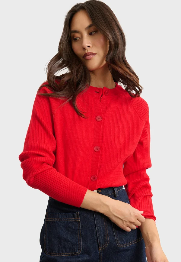 TIMEO - Strickjacke - red