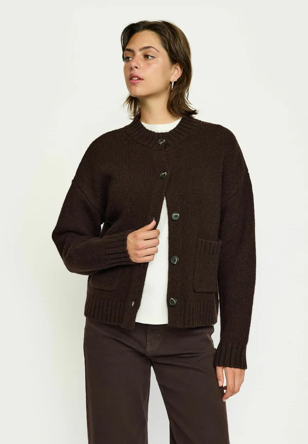 TIMO - Strickjacke - coffee bean melange