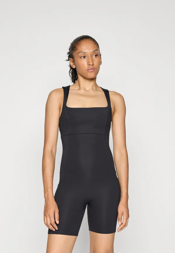 TINA OPEN BACK UNITARD - Turnanzug - black