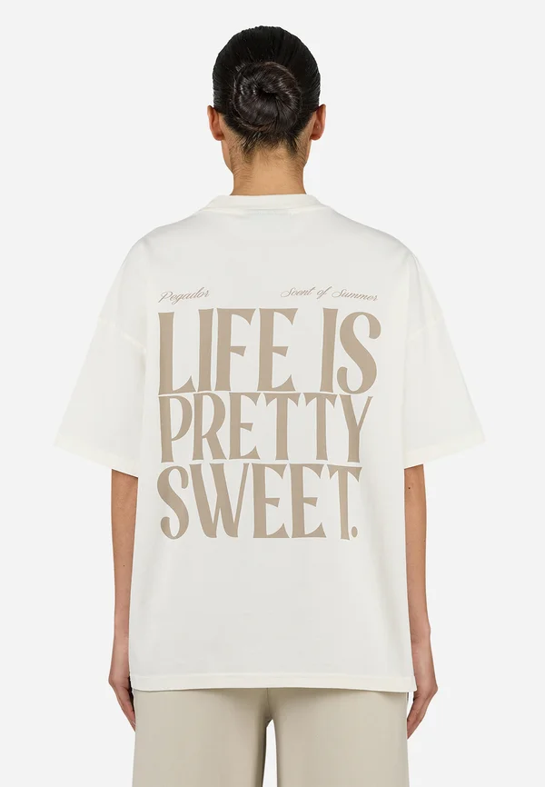 TINCA HEAVY OVERSIZED TEE - T-Shirt print - washed unbleached