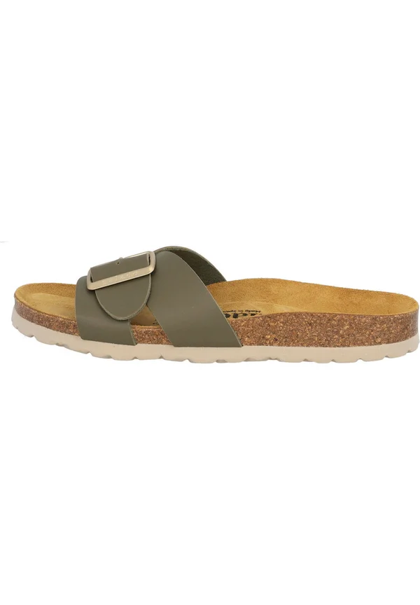 TINOS - Pantolette flach - khaki matt