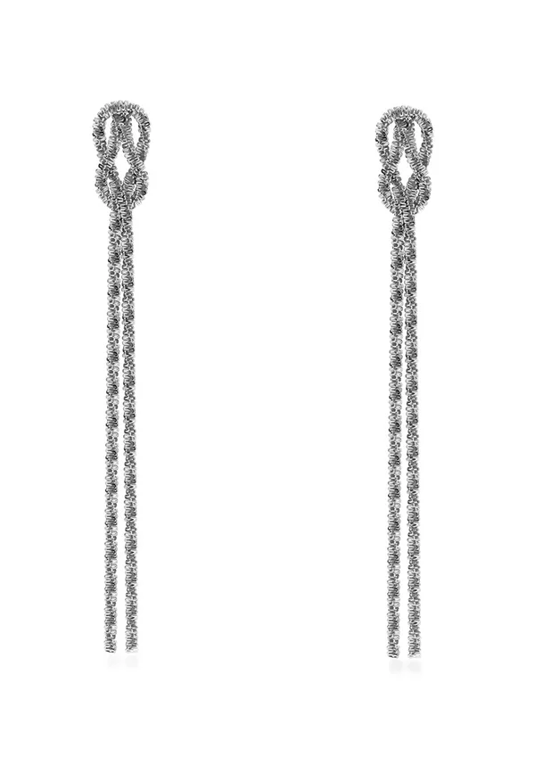 TINSEL FESTIVE - Ohrringe - steel