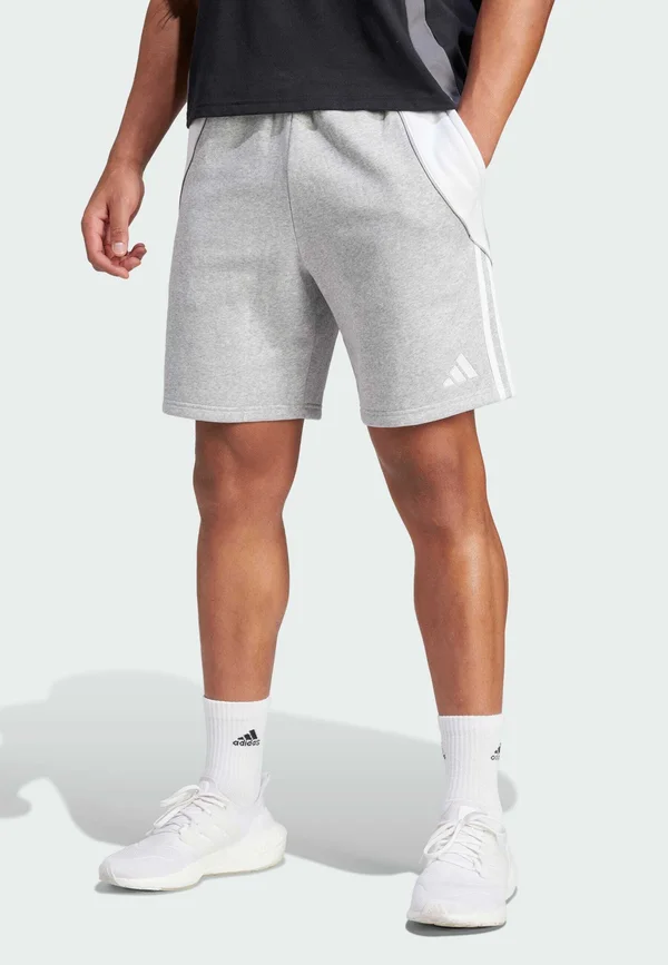 TIRO 24 - Kurze Sporthose - medium grey heather   white