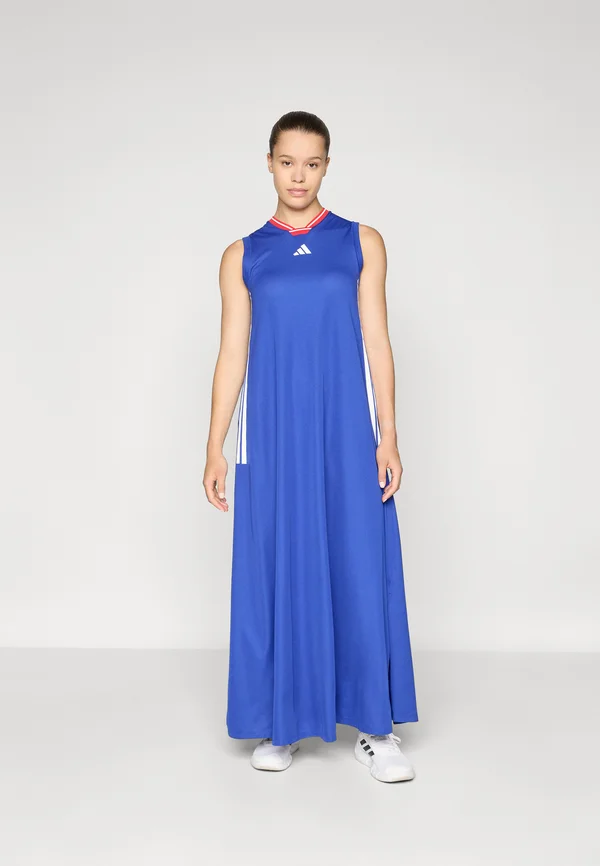 TIRO 3 STRIPES - Jerseykleid - semi lucid blue/white/pure ruby