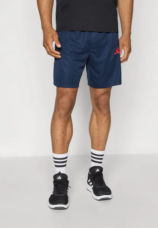 TIRO - Kurze Sporthose - collegiate navy/bright yellow/better scarlet