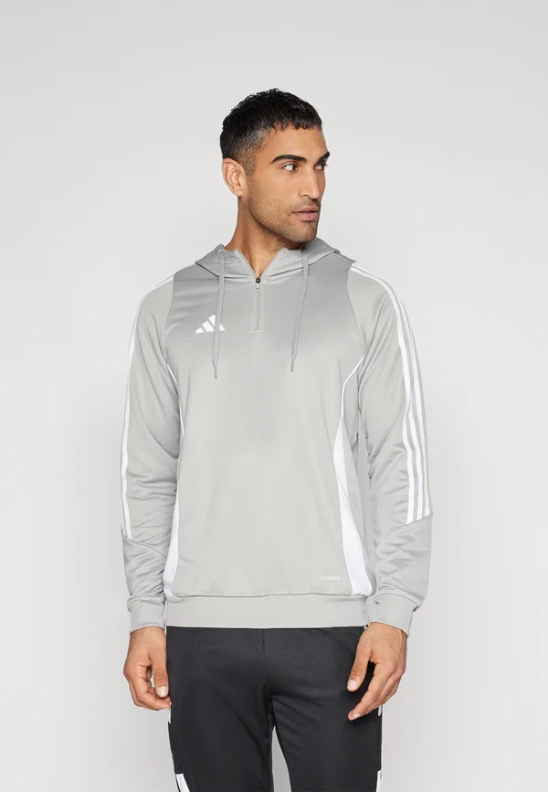 TIRO24 HOOD - Kapuzenpullover - grauweiss