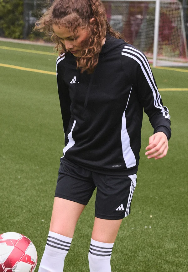 TIRO24 HOODIE - Langarmshirt - black/white