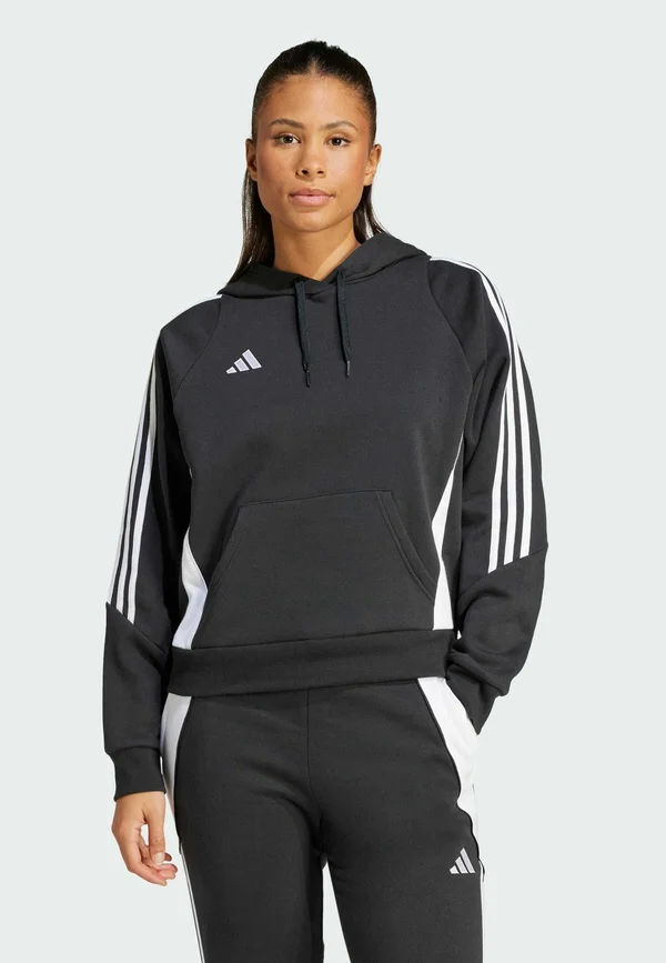 TIRO24 SWEAT HOODIE - Kapuzenpullover - black   white