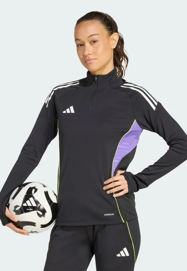 TIRO25C TRAINING TOP WOMEN - Langarmshirt - black purple rush