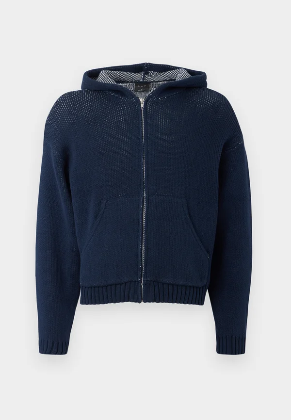 TOKEN ZIP HOODED SWEATER UNISEX - Strickjacke - navy