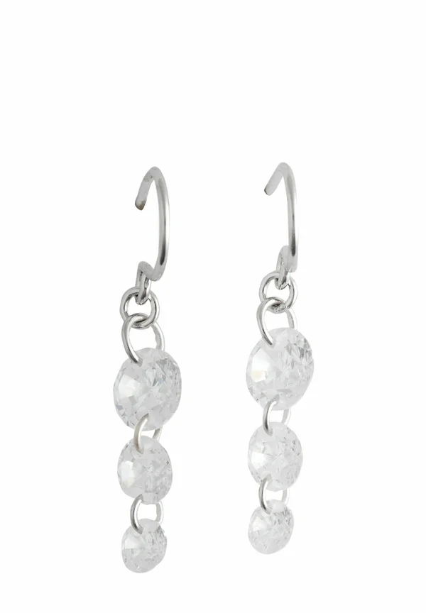 TONE CUBIC ZIRCONIA DROP FISHOOK - Ohrringe - sterling silver