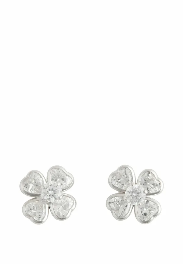 TONE SPARKLE FLOWER STUD - Ohrringe - sterling silver-coloured