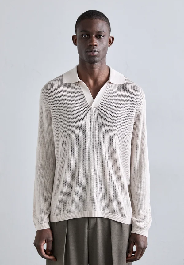 TONI OPEN COLLAR - Strickpullover - moonbeam