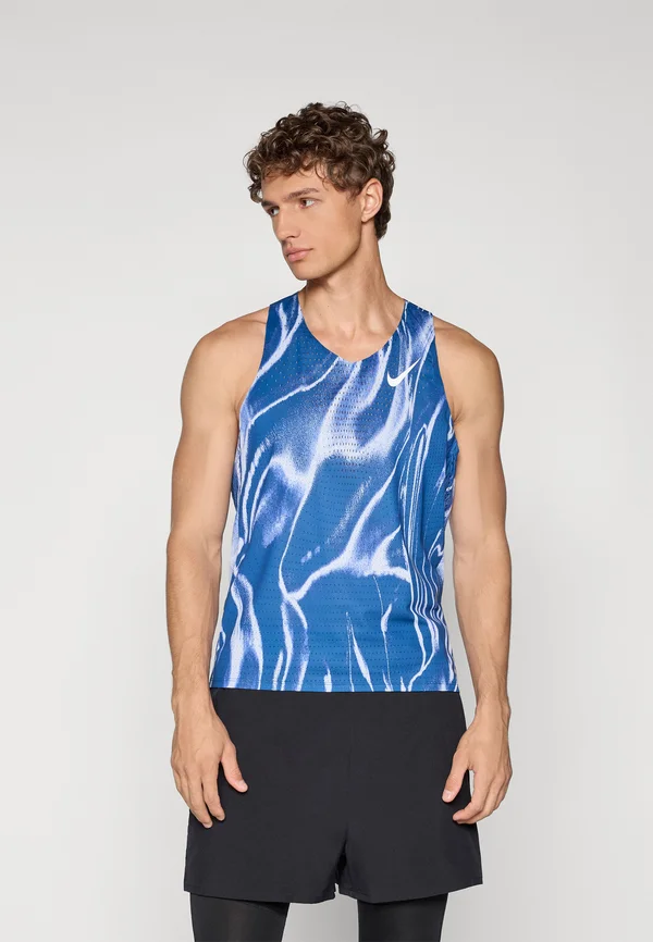 Top - blue void/white