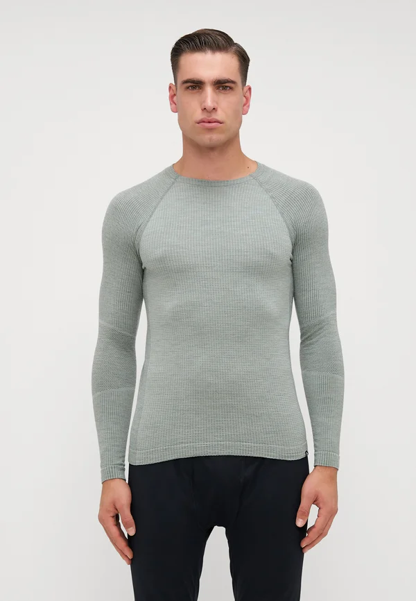 TOP CREW NECK SEAMLESS PERFORMANCE - Unterhemd/-shirt - shadow