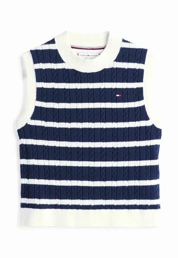 Top - dark night navy stripes