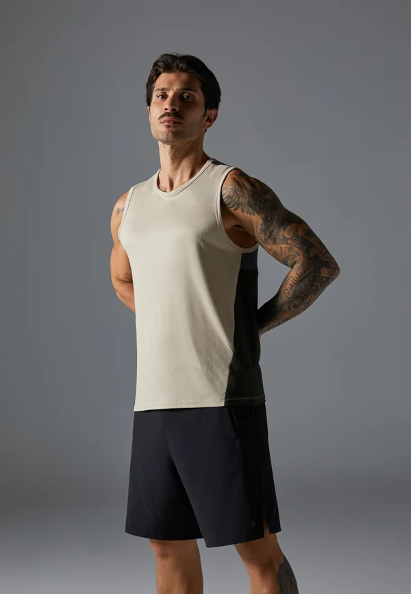 Top - olive/beige