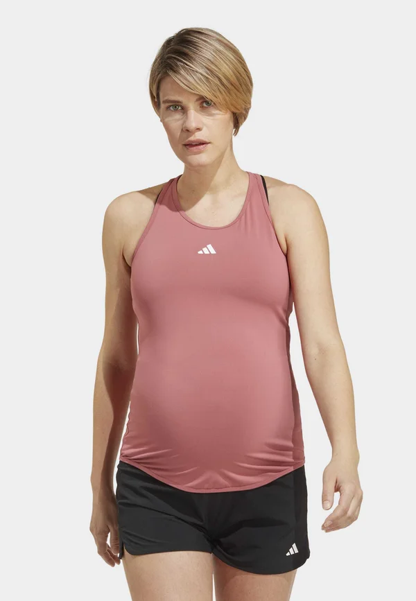 Top - pink strata white