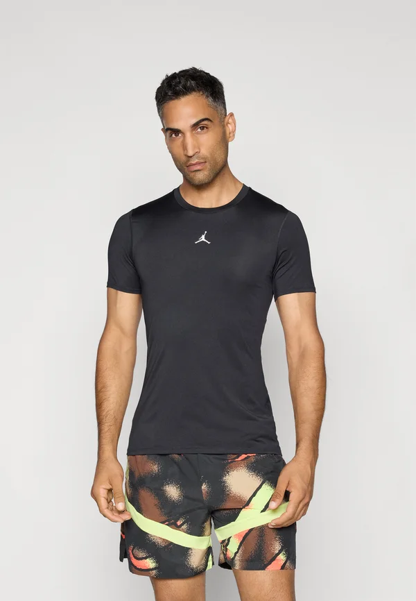 TOP - Sport T-Shirt - black/white