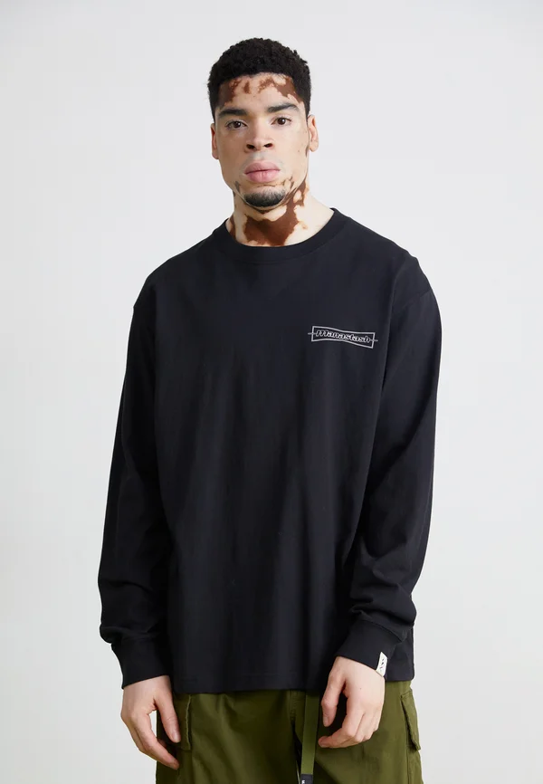 TOPO CAMO LOGO TEE - Langarmshirt - black