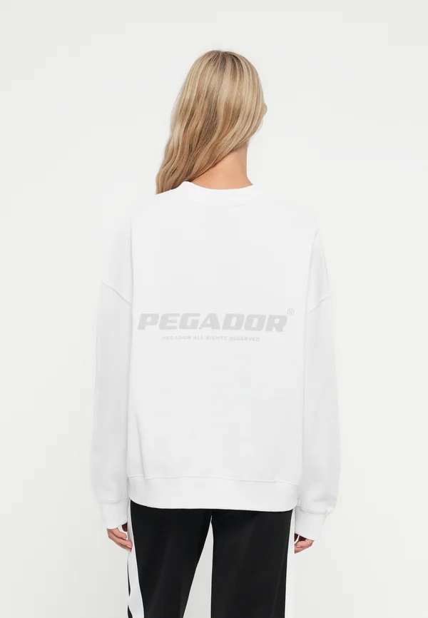 TORY LOGO OVERSIZED SWEATER - Sweatshirt - white/light grey