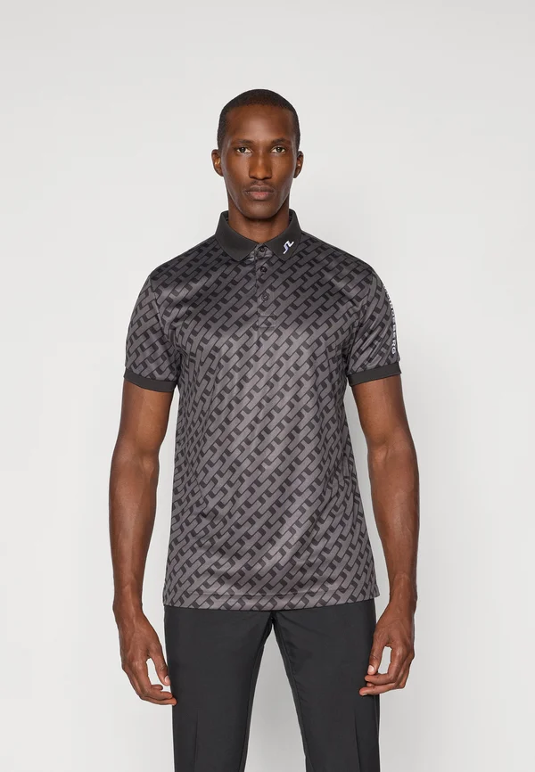 TOUR TECH PRINT - Poloshirt - tonal black