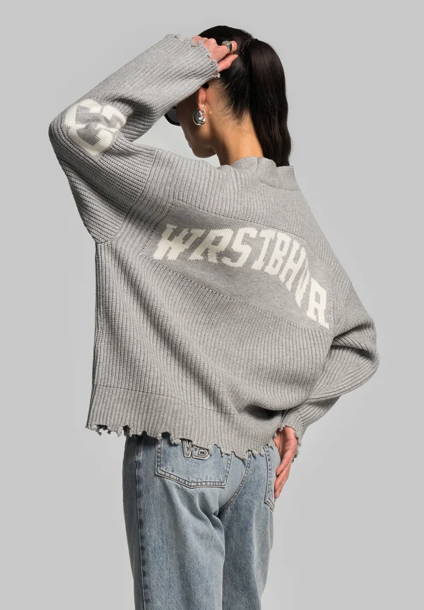 TOVE CARDIGAN - Strickjacke - grey melange