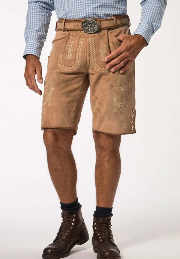 TRACHTENHOSE KURZ - Lederhose - beige