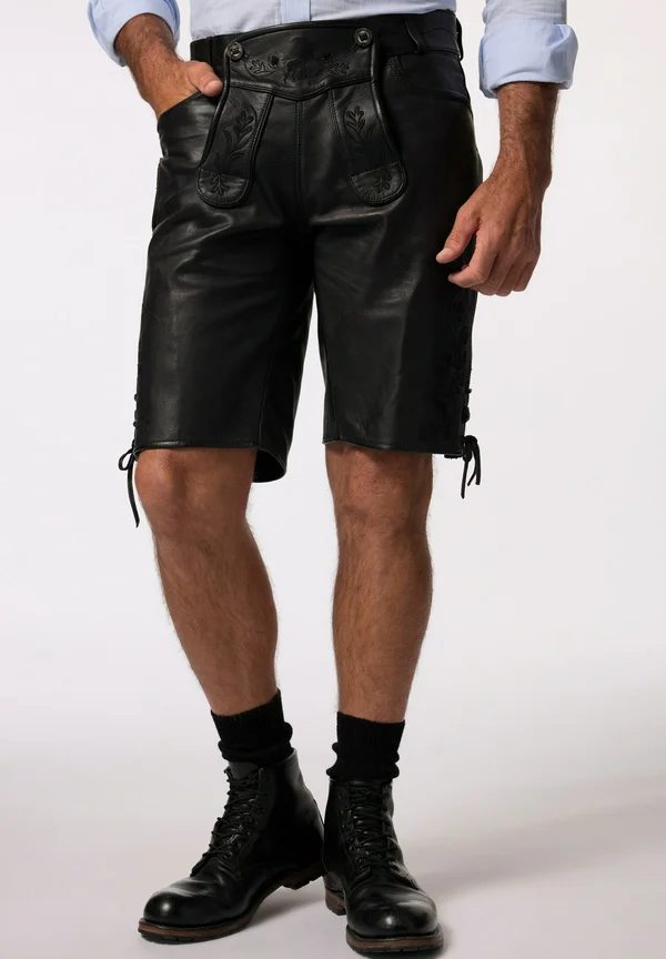 TRACHTENHOSE KURZ - Lederhose - black