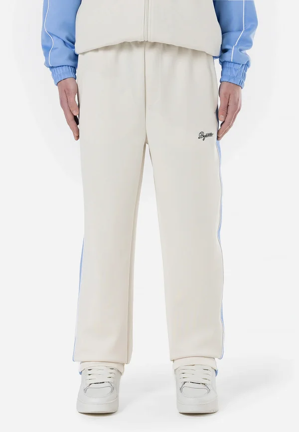 TRACK PANTS - Jogginghose - warm white/spring blue
