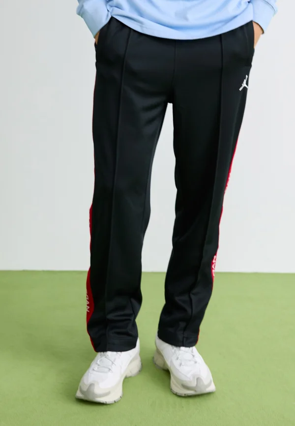 TRACK SUIT PANT - Jogginghose - black/gym red/white