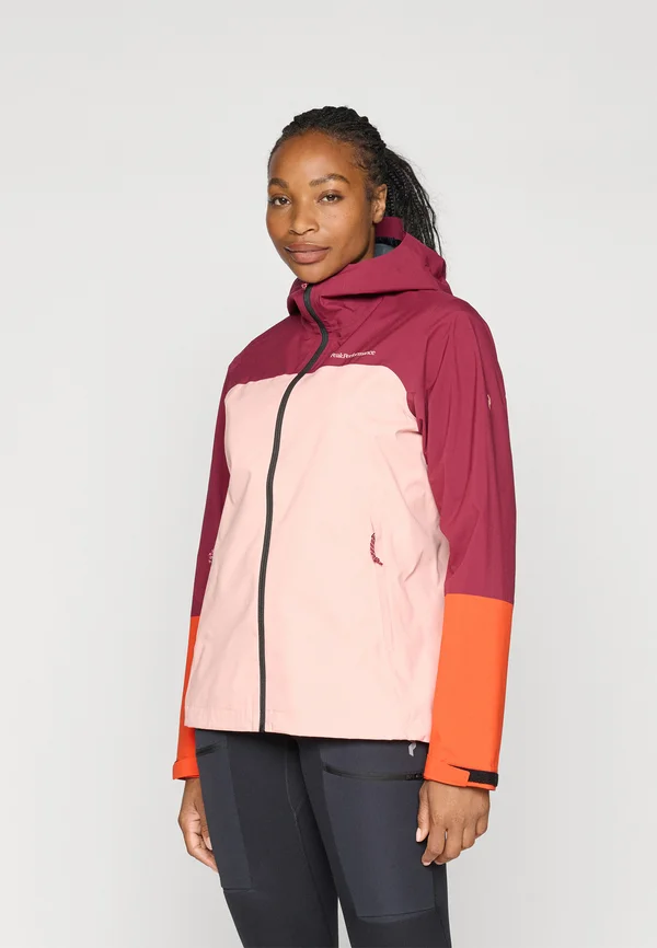 TRAIL JACKET - Hardshelljacke - vertical zenith/peach fuzz