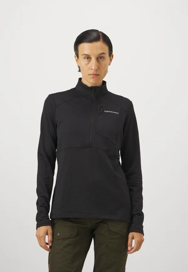 TRAIL POLARTEC HALF ZIP - Fleecepullover - black