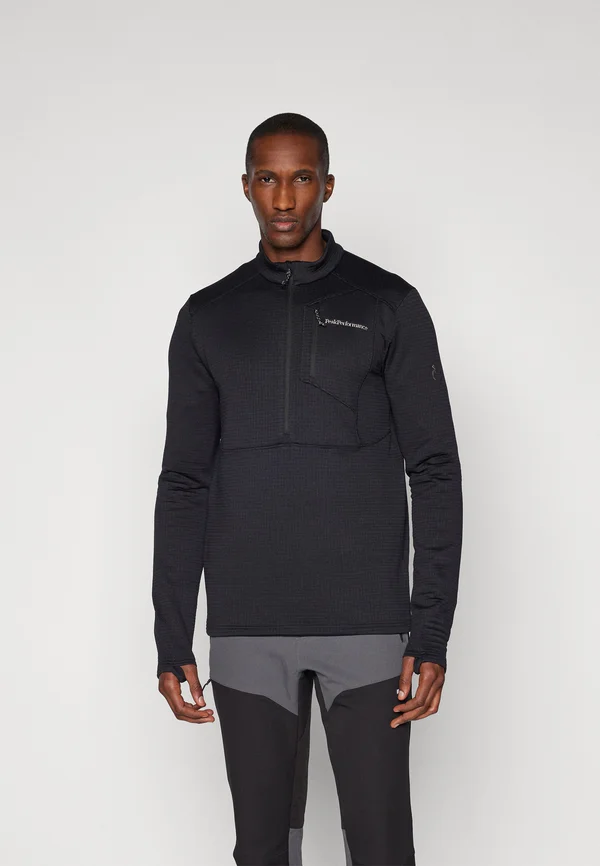 TRAIL POLARTEC HALF ZIP - Langarmshirt - black