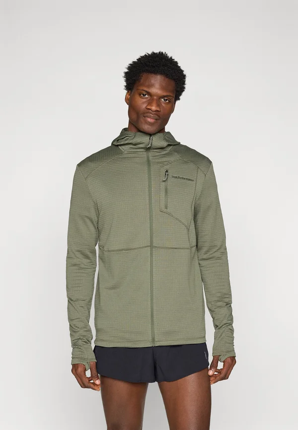 TRAIL POLARTEC ZIP HOOD - Sweatjacke - pine needle