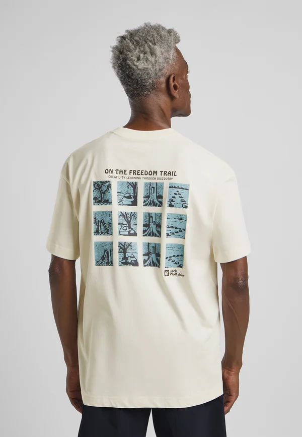 TRAIL - Sport T-Shirt - trail cotton white
