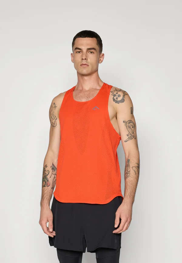 TRAILWIND SINGLET - Top - picante red/red sepia/heather/black