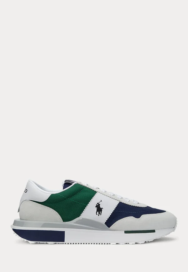 TRAIN 89 SUEDE & OXFORD SNEAKER UNISEX - Sneaker low - bianco/navy/green