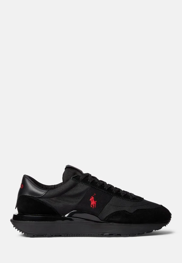 TRAIN 89 SUEDE AND OXFORD TRAINER - Sneaker low - triple black/red