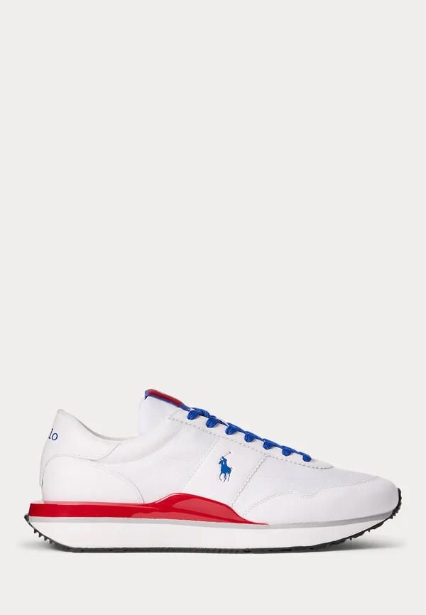 TRAIN 89 SUEDE-PANELED SNEAKER UNISEX - Sneaker low - white/sapphire star/red
