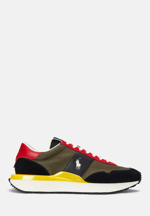 TRAIN 89 TOP LACE UNISEX - Sneaker low - olive/racing yellow/red