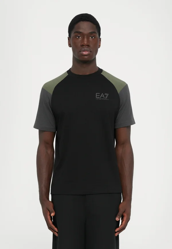 TRAIN ATHLETIC BLOCK TEE - T-Shirt basic - black