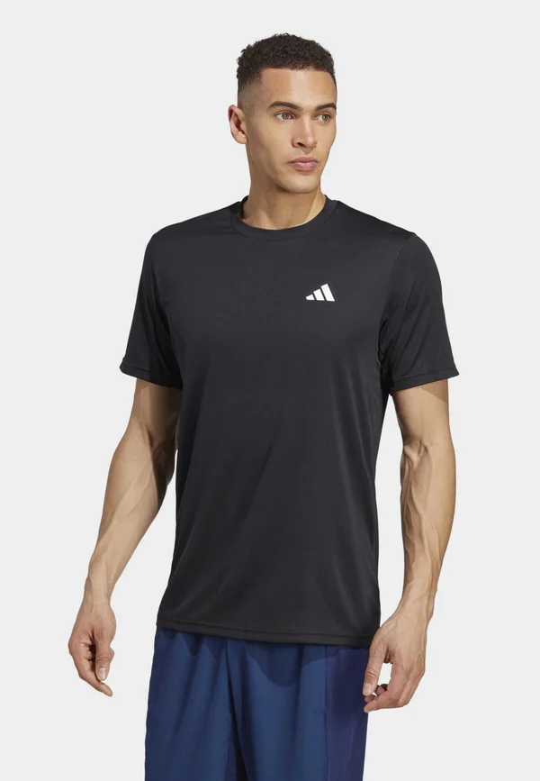 TRAIN ESSENTIALS T-SHIRT - Sport T-Shirt - black   white