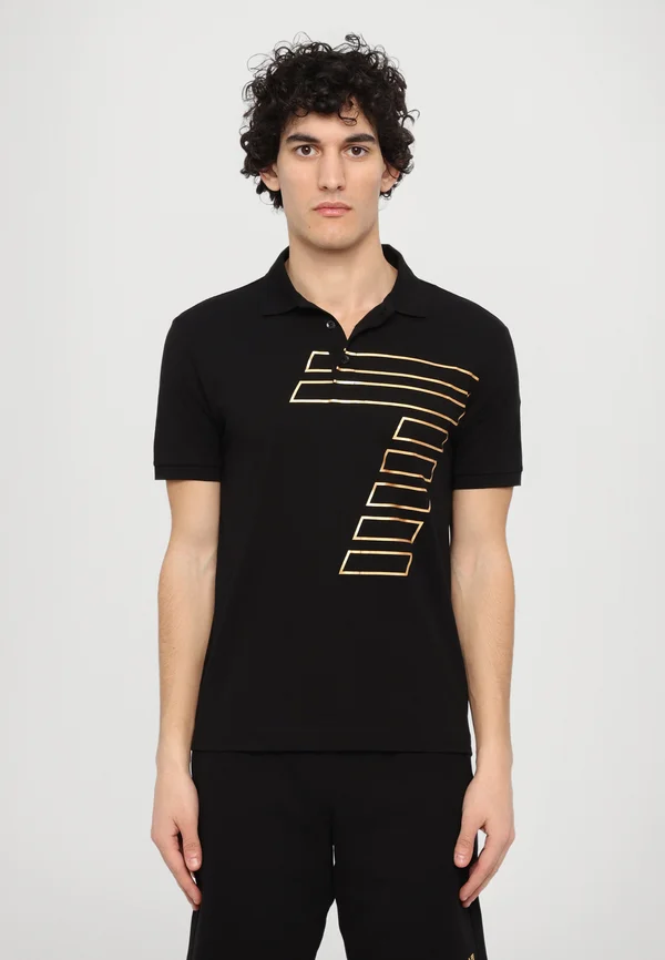 TRAIN GRAPHIC SERIES - Poloshirt - black/gold