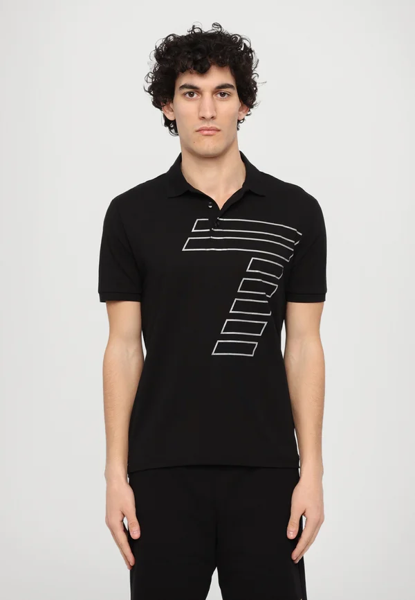 TRAIN GRAPHIC SERIES - Poloshirt - black/silver