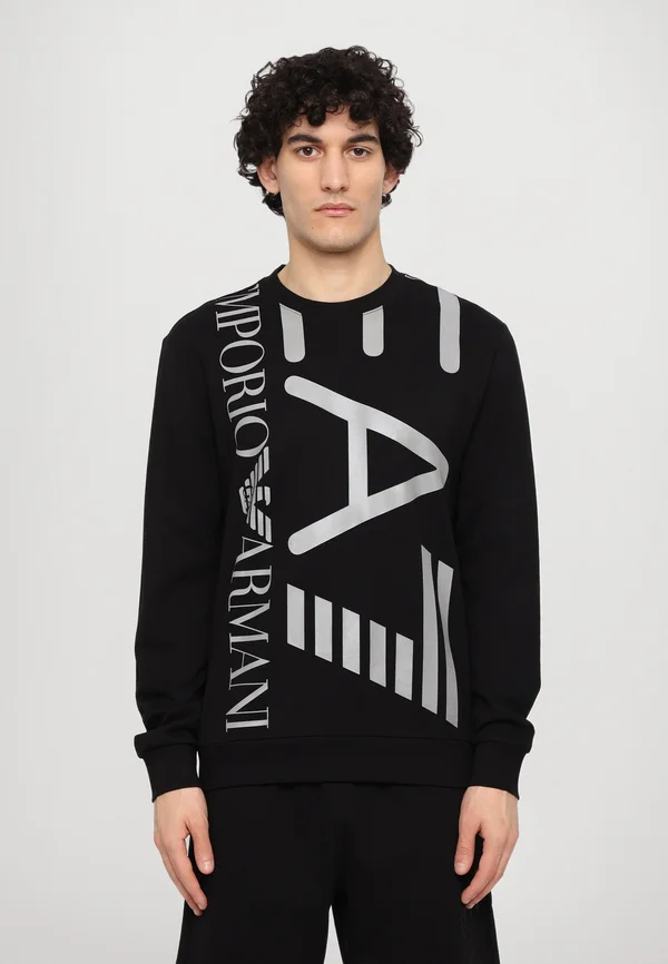 TRAIN LOGO SERIES OVERSIZE - Sweatshirt - black/silver